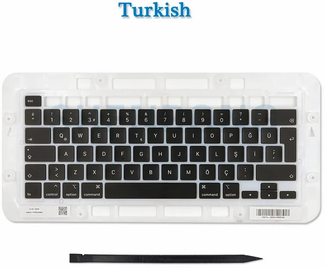 A2141 A2289 A2251 키 캡 키보드 클립 힌지 Apple Macbook Pro Retina 노트북 13 "15" 2019 2020 년, 13 Turkish