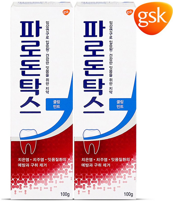 파라돈탁스 데일리 후로라이드 쿨링민트 치약, 100g, 2개
