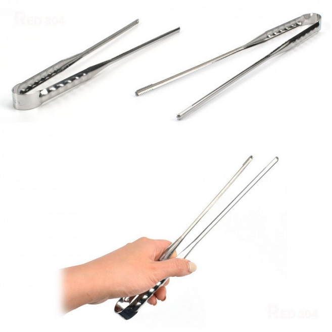 스텐 뷔페 초밥 생선회 튀김 집게 샐러드 야채 반찬 요리 음식 길이 25.5cm 30.3cm 35cm, 1개, 5호