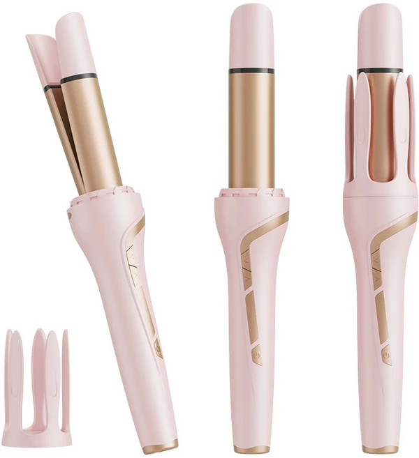 PYHO 2in1 전자동고데기 매직기 32mm 4단계 조절 오토 헤어 웨이브, 핑크 - 쿠팡