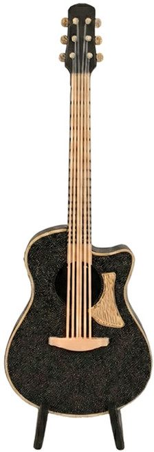 미니어쳐 기타 모형 장식품 3D프린트, 1개, 블랙