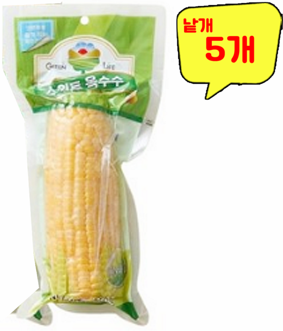 롯데쇼핑 스위트 옥수수 1개입 낱개판매, 5개, 300g