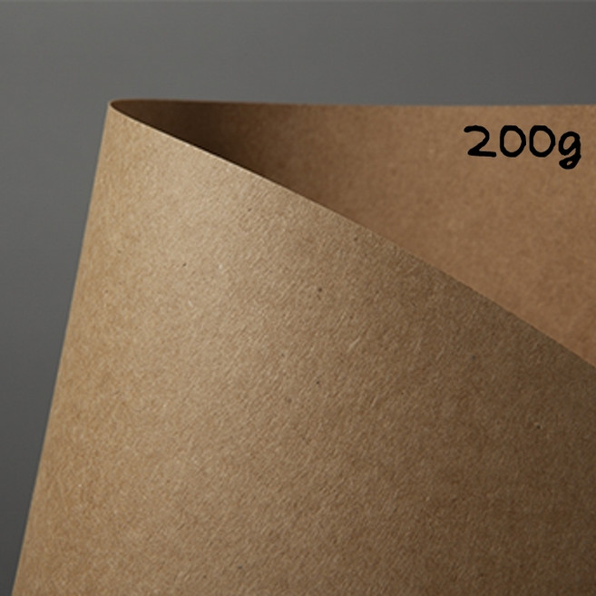 두성 뉴 크라프트지 200g 소포지 포장지 4절 80매 전지20매재단, 8절(270mm x 390mm / 160매)