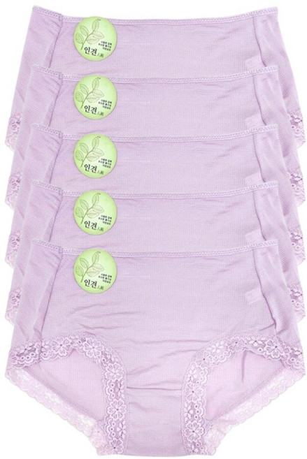 엘에이스 노라인 인견 레이스팬티 맥시 5종세트 106