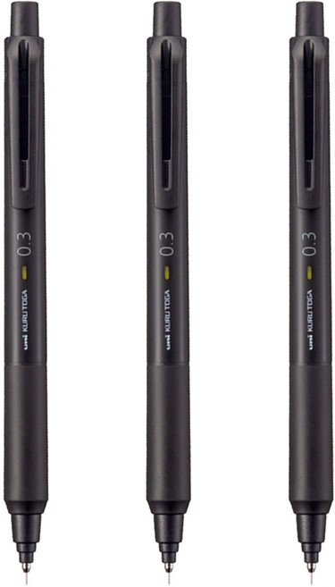 쿠루토가 샤프 M3KS1P 블랙, 0.3mm, 3개