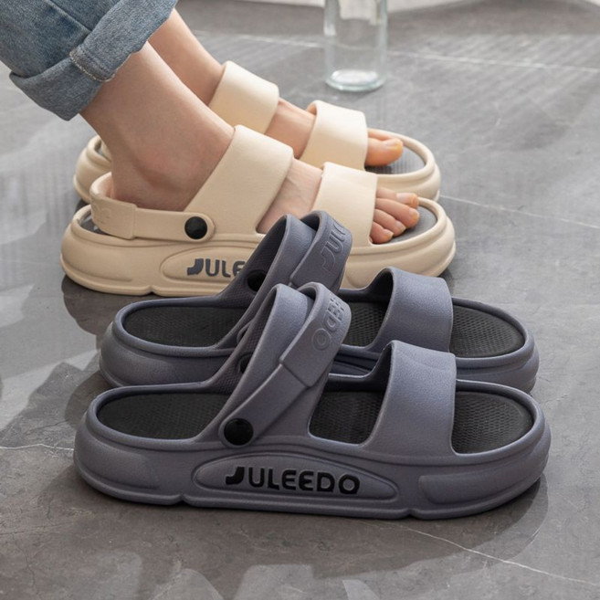 UNIQUEZON 남자 무중력 쿠션 통굽 슬리퍼 여름 아쿠아 샌들 슈즈