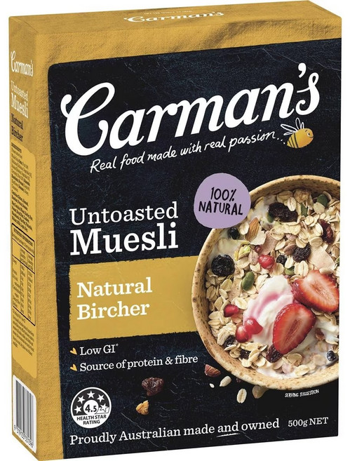 카르맨스 언토스티드 뮤즐리 내츄럴 버처, 1개, 500g