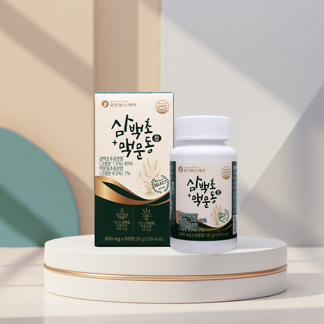 일진헬스케어 삼백초 맥문동 기관지 호흡기 목건강 미세먼지 간편알약 HACCP인증, 1개