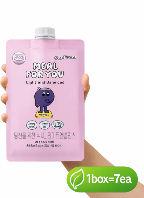 소이프롬 체중조절용 쉐이크 밀포유 라이트앤밸런스 (7개입), 350g, 1박스 - 쿠팡
