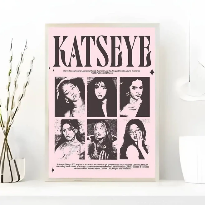 K-KatSeye SINGER 포스터 아트 프린트 홈 침실 거실 장식 선물, 14. z2