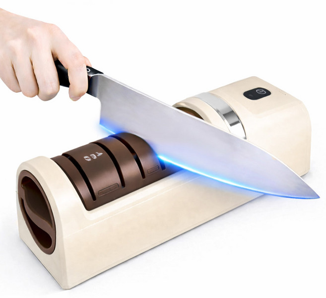 그라디우스 날카로운 초고속 무선 전동 칼갈이, 1개, 아이보리