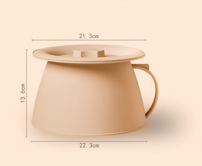 다목적 요강 캠핑 노인 가벼운 이동식 휴대용 요강 변기, 1개, 노란색