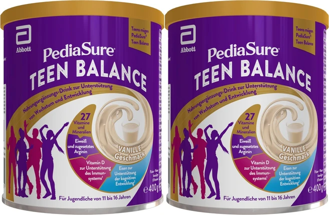 PediaSure 틴밸런스 청소년 영양 보충 쉐이크 바닐라맛 400g 2개 틴 밸런스 - 쿠팡