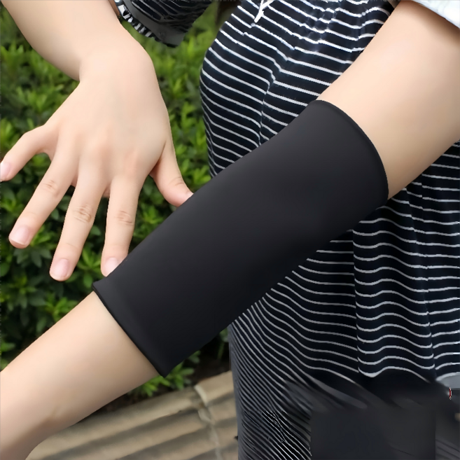 Makone 스크린 스포츠 흉터 문신 손목 소매 팔꿈치 팔 커버 토시