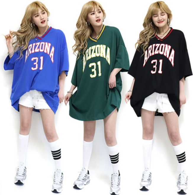 통통마녀 ] 남여공용 아리조나 31 박스 반팔 4컬러 / 6XL / 오버사이즈