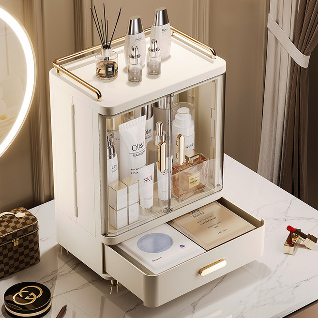 이누아 더블 도어 슈퍼 화장품 정리함 대형