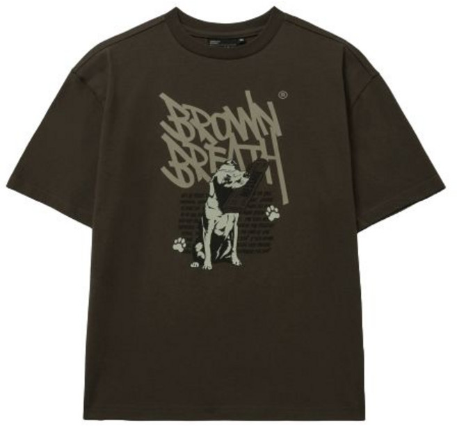 국내매장판 브라운브레스 키즈 반팔티 KIDS DELIVERY TAG TEE - BROWN KLMMST003BR 395314