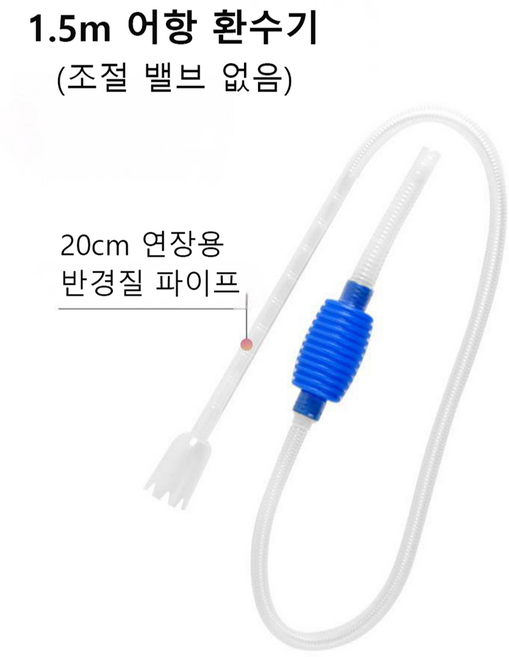 VergHatia 어항 환수기 사이펀 수족관 물갈이 똥청소 모래 세척기, 1개