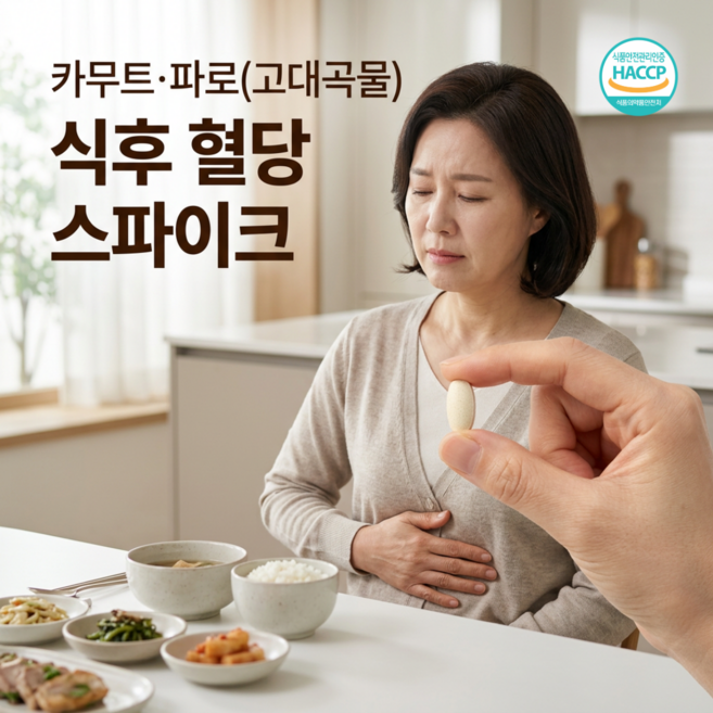 혈당혈압 콜레 파로카무트호라산고대곡물 식이섬유 스테밀 복합효소 롤 프리미엄 케어, 1박스, 60정