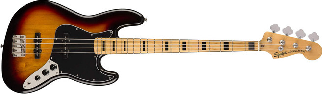 Squier by Fender Classic Vibe '70s Jazz Bass Maple Fingerboard 3-Color Sunburst, 1개
