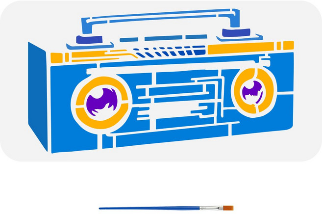 PET 스텐실 템플릿 다양한 패턴 디자인 셀프 앨범 사진 벽화 드로잉 150x300mm, 라디오