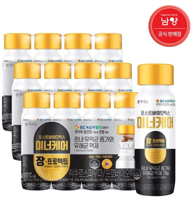 남양유업 남양 포스트바이오틱스 이너케어 장프로텍트 130ml 12입, 장 프로텍트 130ml 12입, 12개