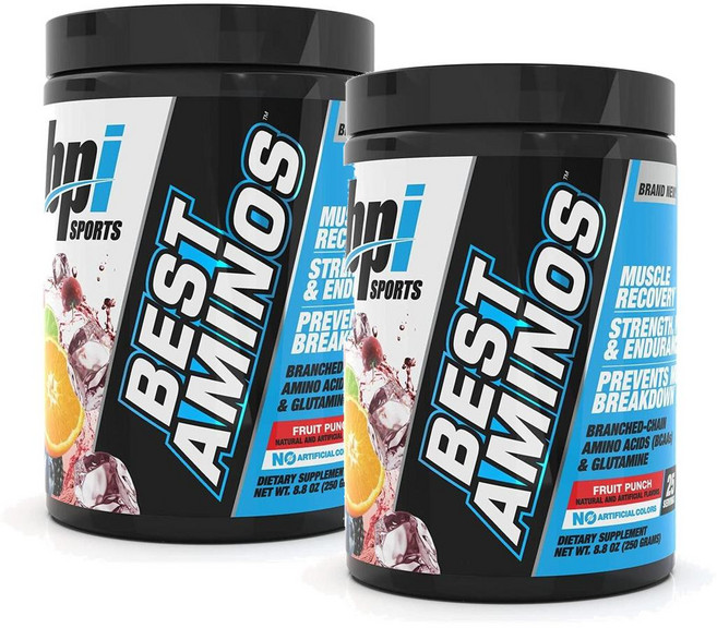 BPI 스포츠 베스트 아미노산 BCAA 파우더 프룻 펀치맛 250g, 2개