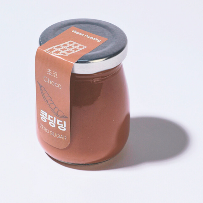 콩으로 만든 무설탕 수제 비건 키토 푸딩 - 콩딩딩 초코, 1개, 90ml