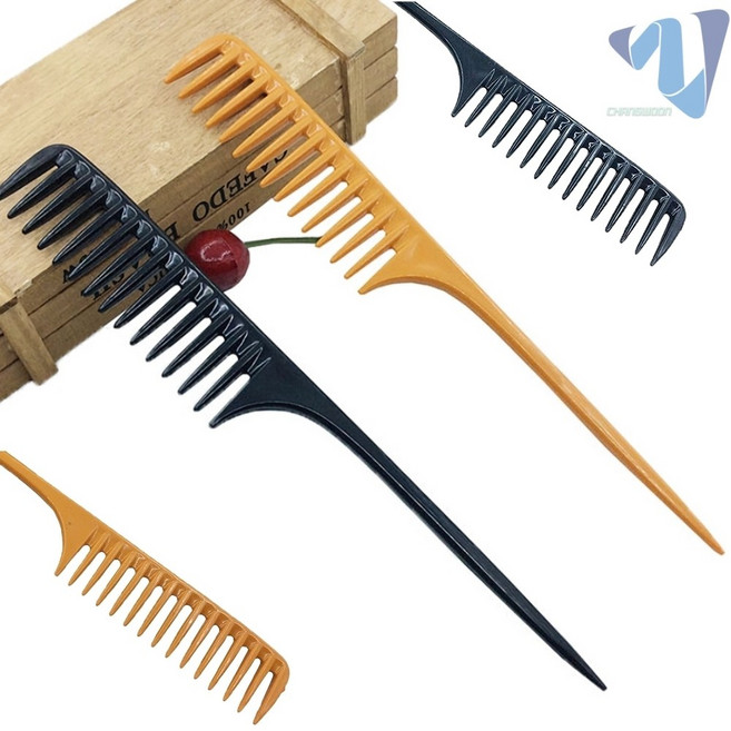 튼튼한 머리 커트 빗 헤어 브러쉬 큰 꼬리빗, 1개, 옐로우