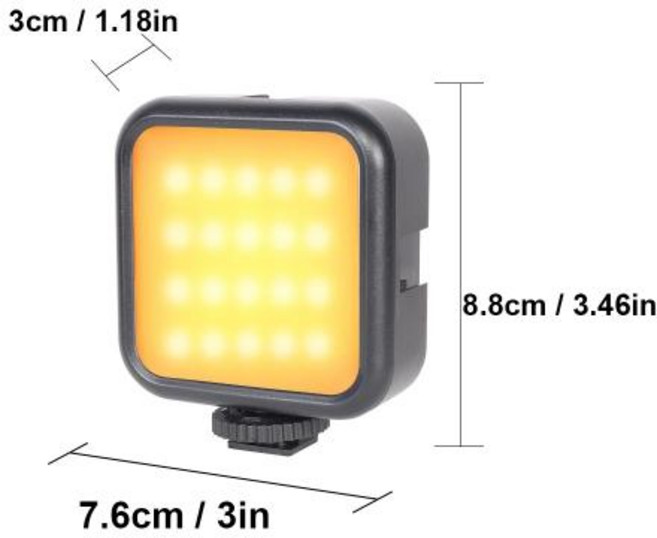 Insta360 Ace Pro DJI Action 4 카메라 전화 셀카 라이브 스트리밍 Vlog 용 미니 RGB LED 스퀘어 소프트 채, 한개옵션1, 01 RGB Seven Colors