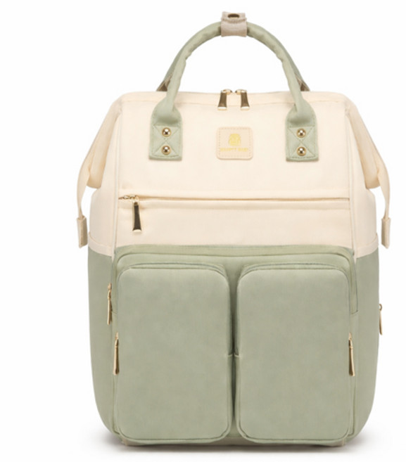 소프트휴 기저귀 가방 다용도 대용량 보온보냉 방수 유모차고정 수납 가방 백팩, 파스텔그린