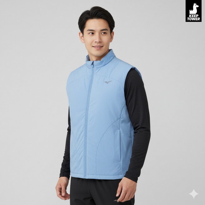 미즈노 경량 스포츠 축구 패딩 조끼 베스트