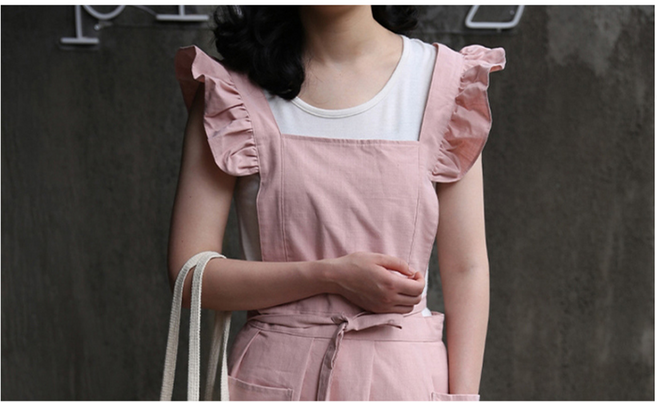 잇츠클릭 예쁜 프릴 앞치마 에이프런 선물용 꽃집 플로리스트, 1개, 잇츠클릭 프릴 핑크