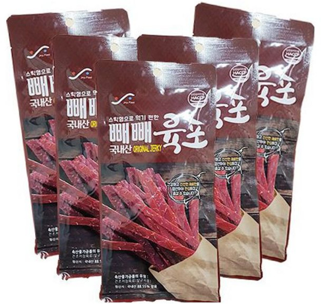 진주 빼빼육포 50g 5봉/안주/국내산돈육 sis*7500fj, 5개