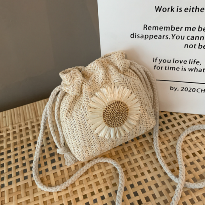 나오유 크로스백 모아픽 밀짚 여름 라탄 미니백 여성용