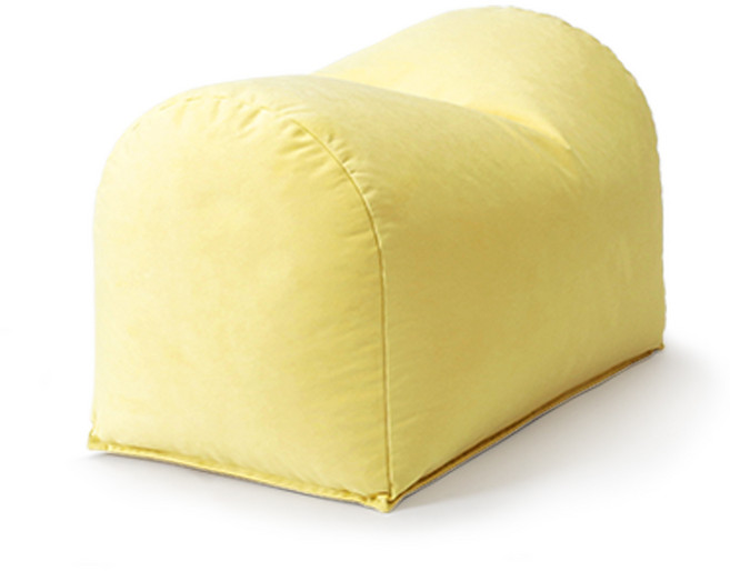 보니타 컨버젼 스웨이드 풋스툴 발스툴 발빈백 ST05 발받침대, 레몬, 1개