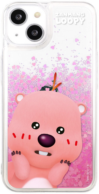 잔망루피 정품 빅페이스 그라데이션 글리터 케이스