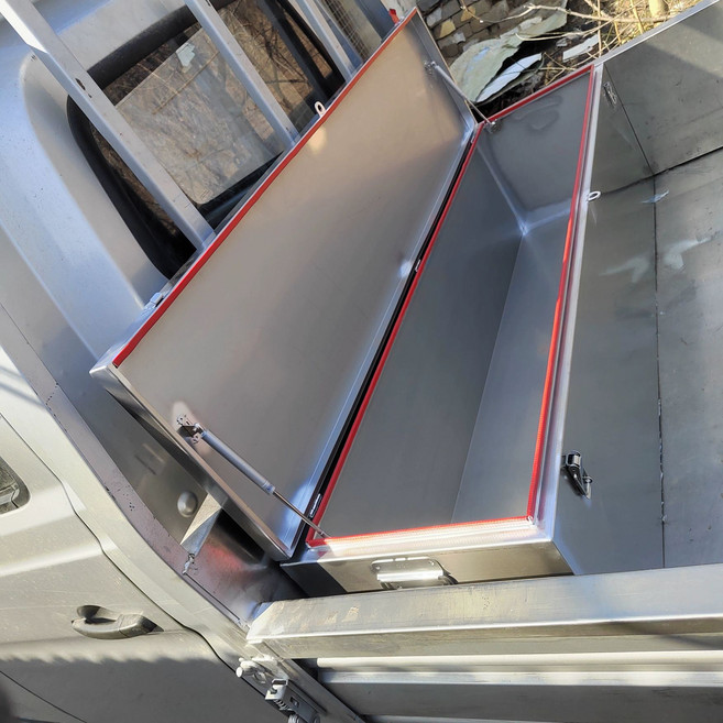 철제 공구함 트럭 80x40x40cm 차량용 장착형 박스 보관 적재함, 1개