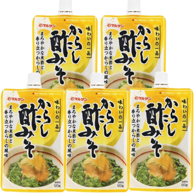 일본 노란 초된장 가라시 스미소 초장 120g x 5개, 1세트