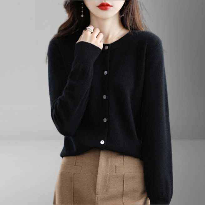 개미상서 여성 라운드 니트 가디건
