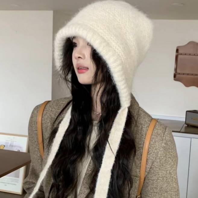 라닛트 겨울 여성/아동 방한모자 귀도리모자 가방겸용