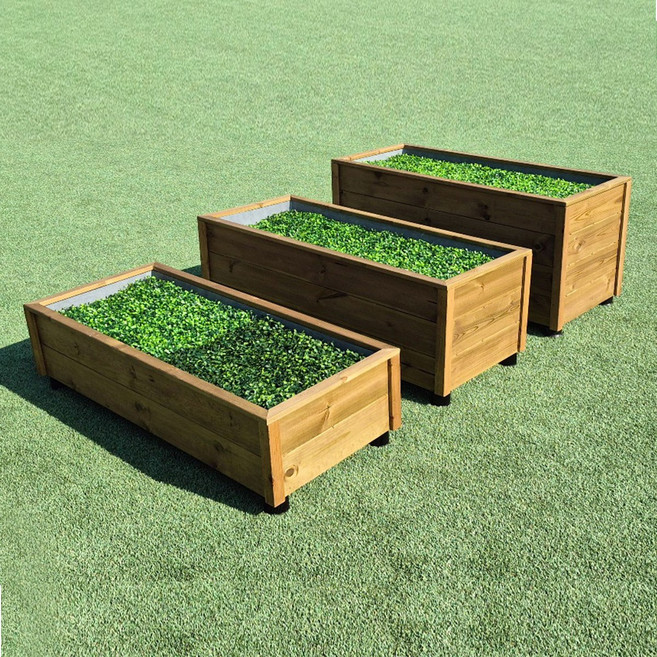 목수이야기 플랜트박스 방부목화분 베란다 원목 텃밭 상자 옥상 야외, 1개, 네츄럴