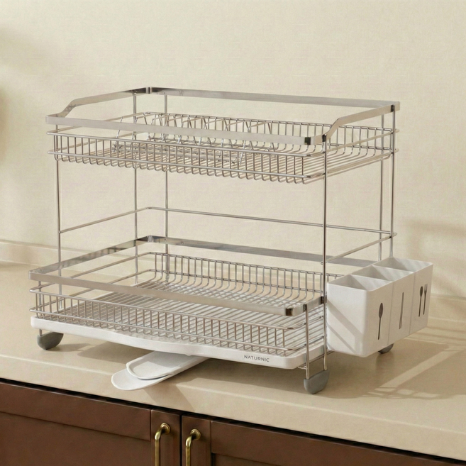네이처닉 글로리 식기건조대, 2단, 화이트, 1개