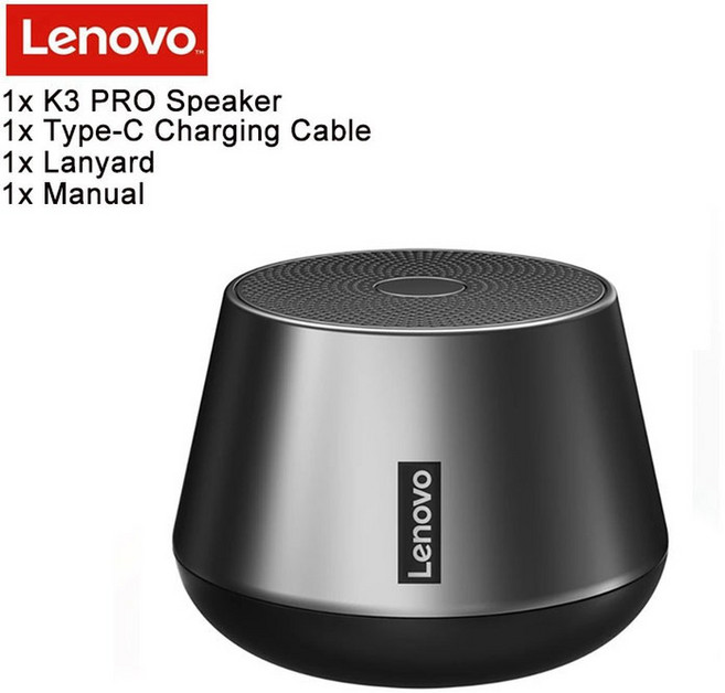 레노버 K3 플러스 무선 미니 RGB 휴대용 프로 플레이어 스피커 USB K3 서브우퍼 블루투스 선물 라이트 야외, 3) K3 Pro, K3 2