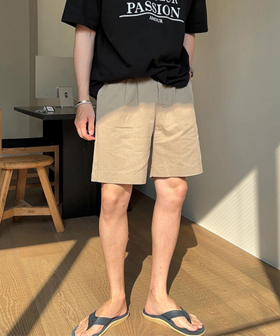 치트키 카제스 투턱 뒷밴딩 치노 반바지
