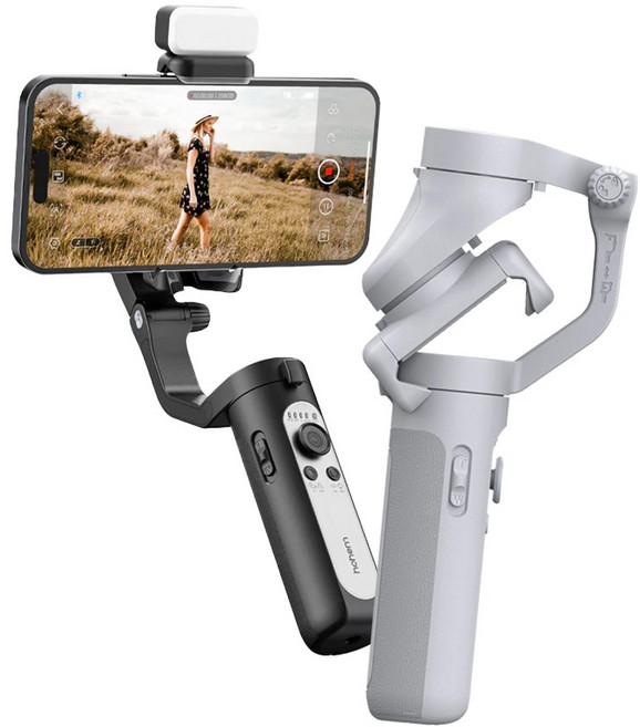 NEXTU hohem iSteady XE Kit 소형 3축 조명내장 핸드폰 짐벌/4가지 촬영모드(가로모드 세로모드 짐벌모드 인셉션모드), 1개