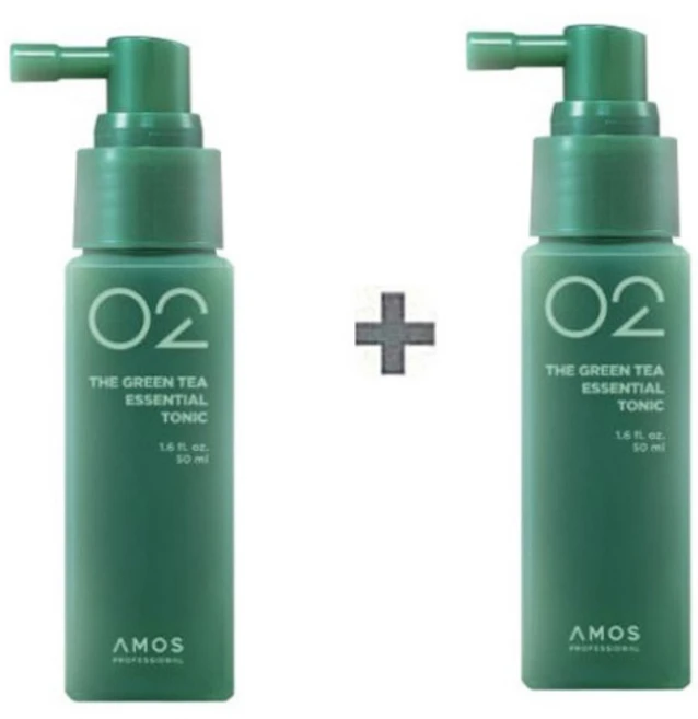 [1+1]아모스 녹차실감 에센셜 토닉 50ml, 2개 - 쿠팡