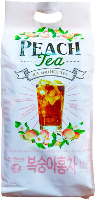 노브랜드 레몬/복숭아 홍차 분말 120포 아이스티 탕비실 사무실 홈캉스 바캉스 여름음료, 14g, 1개, 120개입, 14g