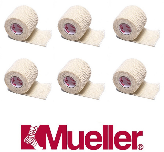 뮬러 티어라이트 엘라스틱 스포츠 테이프 볼링 중약지 리프팅 압박붕대, 6개