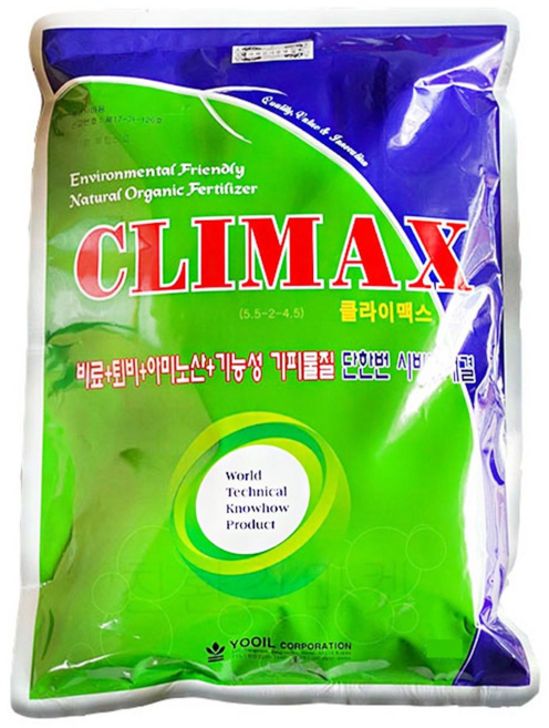 [비료컴퍼니] 클라이맥스1.5kg - 친환경 텃밭 주말농장 퇴비 비료 유기농 복합비료 양파 마늘 고추 배추 상추 화분 분갈이 식물영양제 땅부자, 1개, 1.5kg